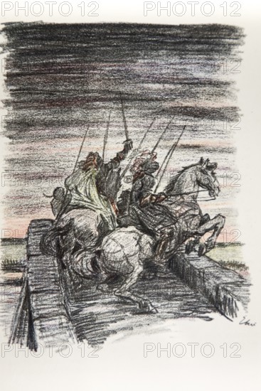 Illustration by Hermann Ebers, 21 June 1881 to 10 February 1955, painter, draughtsman, artist,
