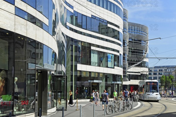 Kö-Bogen, modern architecture in urban renewal project, Düsseldorf, Rhineland, North