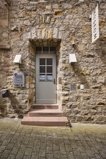 Museum for town history and folklore, sandstone building, town museum, entrance, door, staircase,