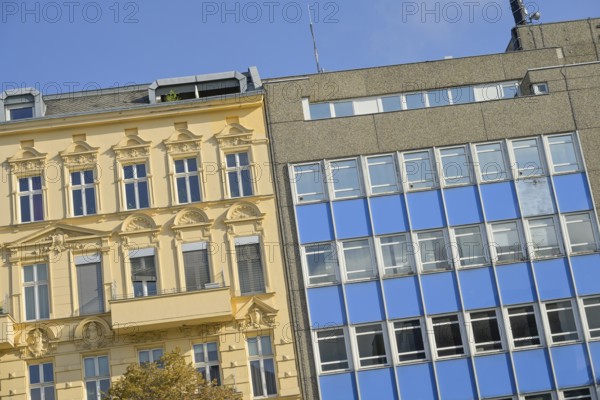 Residential buildings, old building, new building, Bismarckstraße, Charlottenburg,