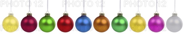 Christmas baubles Christmas decoration many baubles ball in a row freestanding in Stuttgart,