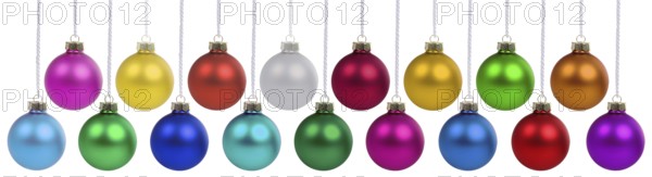 Christmas many Christmas baubles with Christmas decorations banner colours decoration hanging
