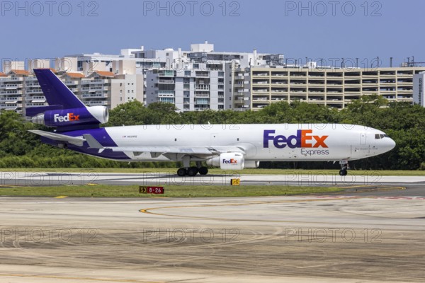 A McDonnell Douglas MD-11 (F) aircraft of FedEx Express with registration N624FE at San Juan
