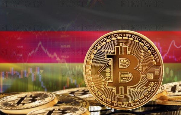 Investors in cryptocurrency and Blockchain Technology in Germany, Concept. Bitcoin with Germany