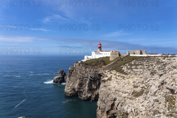 Cabo de São Vicente lighthouse, at the Cape Cabo de São Vicente, south-west tip of the European