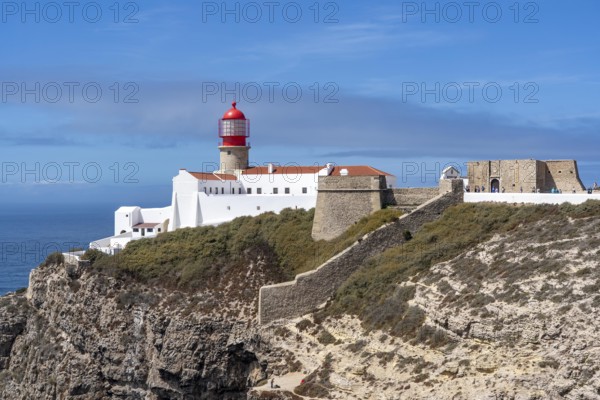 Cabo de São Vicente lighthouse, at the Cape Cabo de São Vicente, south-west tip of the European