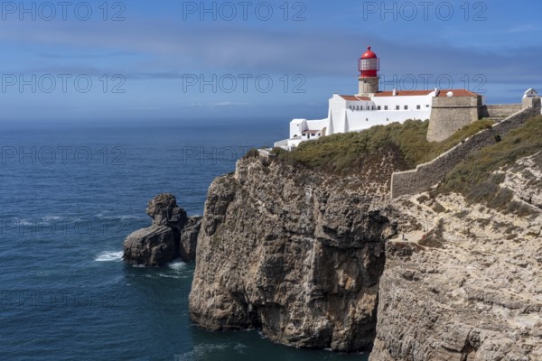 Cabo de São Vicente lighthouse, at the Cape Cabo de São Vicente, south-west tip of the European