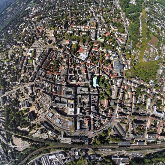 Aerial view, old town and old town ring Herzogswall, Kurfürstenwall, Grafenwall, Kaiserwall and