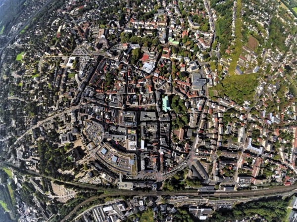 Aerial view, old town and old town ring Herzogswall, Kurfürstenwall, Grafenwall, Kaiserwall and