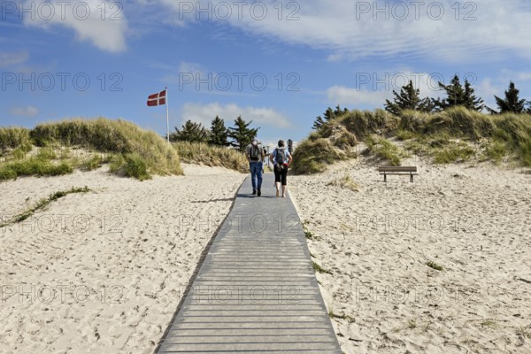 Guarded bathing beach at Utersum, Föhr, North Frisian Island, North Frisia, Schleswig-Holstein,