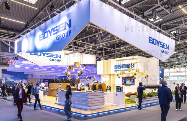 Exhibition stand of the automotive supplier Boysen. IAA MOBILITY in Munich. The Autoshow presents