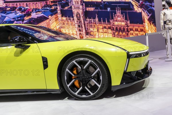 XPeng exhibition stand. With the XPeng P7, the Chinese are targeting sporty drivers. IAA MOBILITY
