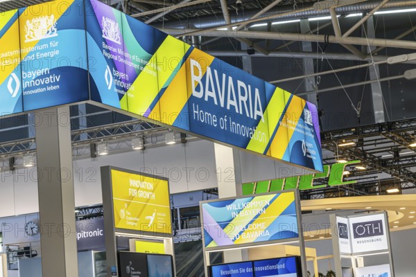 Stand of the Bavarian State Government. IAA MOBILITY in Munich. The motor show presents itself as a