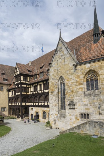Luther Chapel and Fürstenbau, Veste Coburg, inner courtyard, Coburg, Upper Franconia, Franconia,