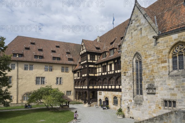 Luther Chapel and Fürstenbau, Veste Coburg, inner courtyard, Coburg, Upper Franconia, Franconia,