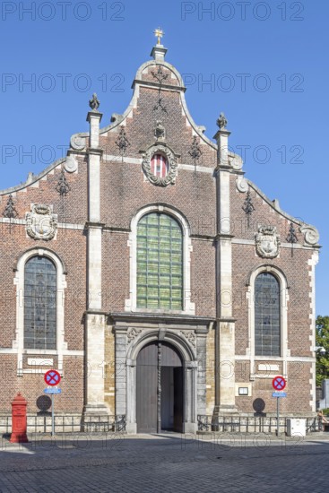Neo-baroque façade of the Church of Saint Egidius intra muros, Sint-Gillis-Binnenkerk in the city