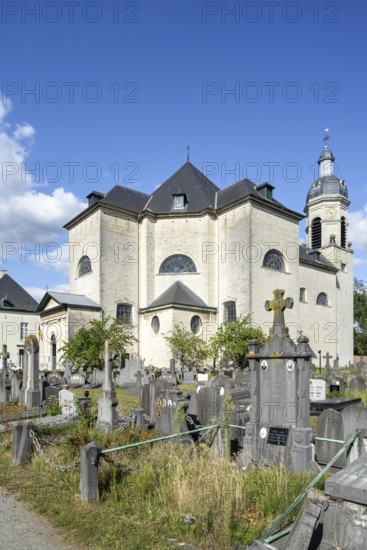 18th century Neo-classical abbey church and cemetery at Abdij van Vlierbeek, former Benedictine