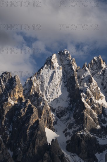 Close-up of mountain peaks of the Sesto Dolomites, San Candido, Val Pusteria, Sesto Dolomites,