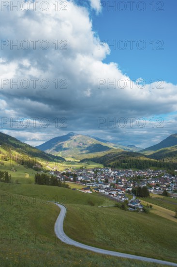 View of the village in San Candido, San Candido, Val Pusteria, Sesto Dolomites, Dolomites, South