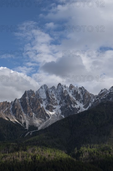 View of the Haunold Group, San Candido, Val Pusteria, Sesto Dolomites, Dolomites, South Tyrol,