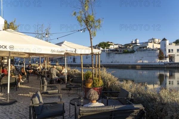 Restaurant Terraze on the Rio Gilão river, in Tavira, old town, in the east of the Algarve,