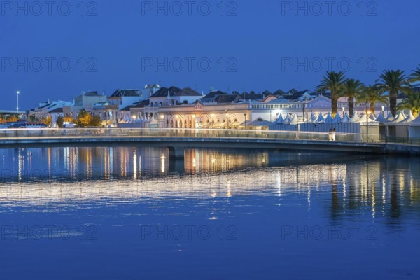 New bridge over the Rio Gilão, Ponte Gilão, in Tavira, old town, in the east of the Algarve,