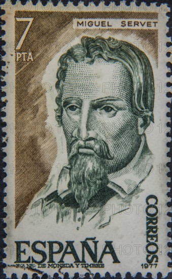 Miguel Servetus (1511-1553) was a Spanish (Aragonese) physician, physicist and theologian. Portrait