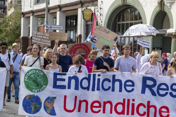 Worldwide climate strike by Fridays for Future under the motto Exit Gas - Enter Future,
