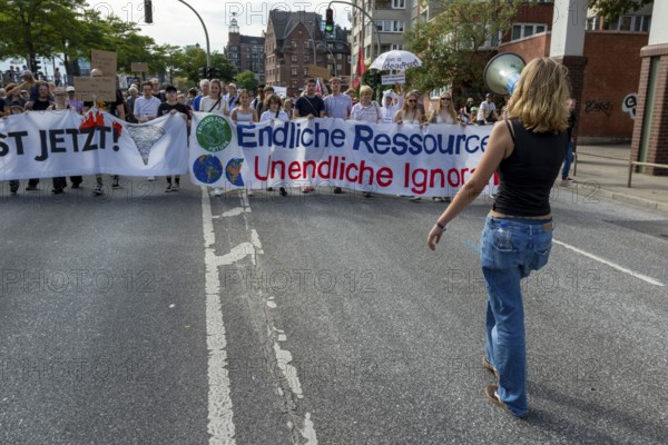 Worldwide climate strike by Fridays for Future under the motto Exit Gas - Enter Future,