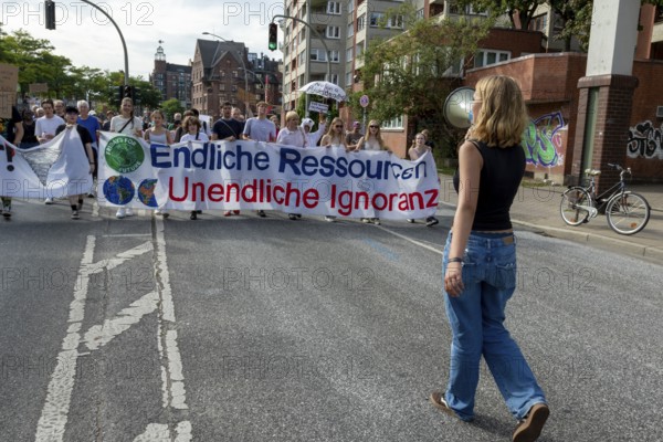 Worldwide climate strike by Fridays for Future under the motto Exit Gas - Enter Future,