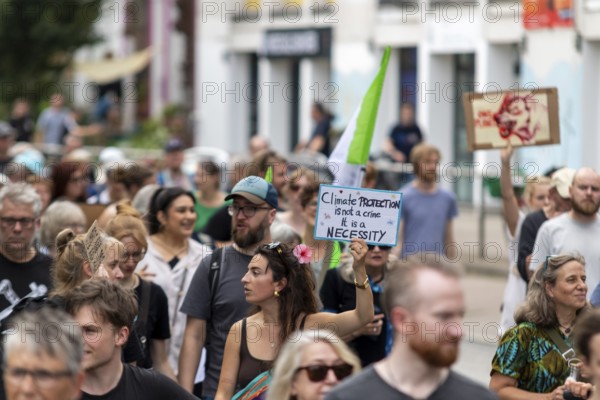 Worldwide climate strike by Fridays for Future under the motto Exit Gas - Enter Future,