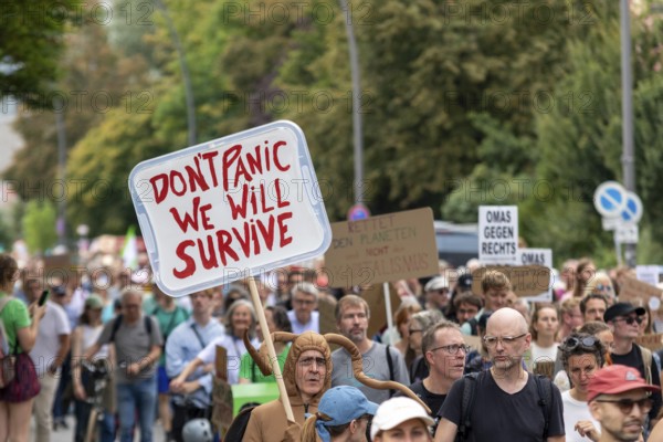 Worldwide climate strike by Fridays for Future under the motto Exit Gas - Enter Future,