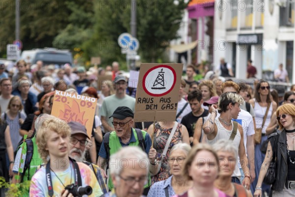 Worldwide climate strike by Fridays for Future under the motto Exit Gas - Enter Future,