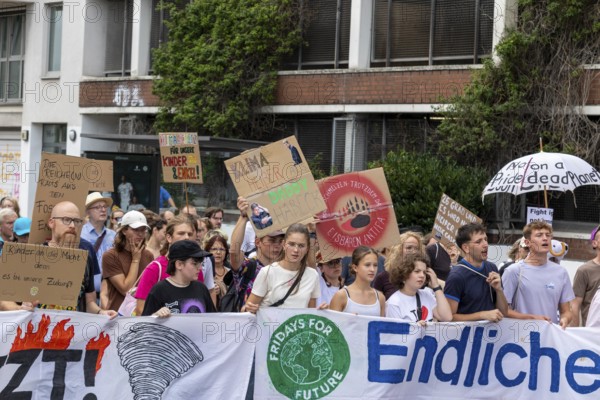 Worldwide climate strike by Fridays for Future under the motto Exit Gas - Enter Future,
