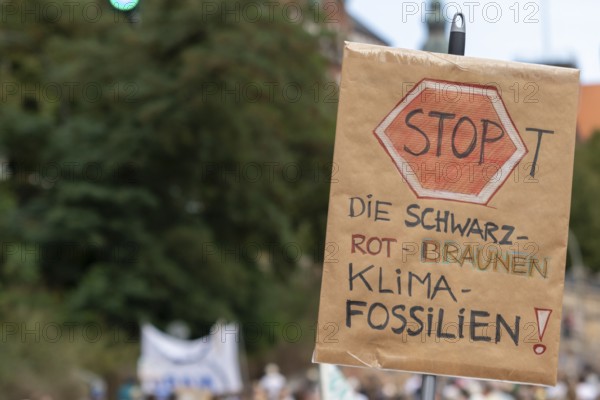 Worldwide climate strike by Fridays for Future under the motto Exit Gas - Enter Future,
