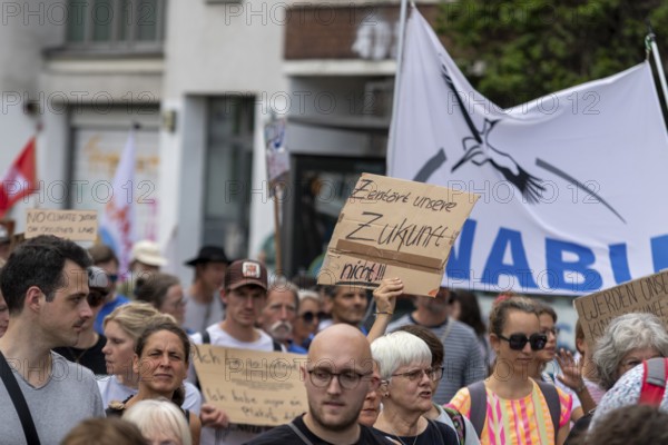 Worldwide climate strike by Fridays for Future under the motto Exit Gas - Enter Future,