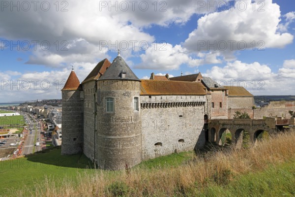 Medieval castle Dieppe, Château de Dieppe, hilltop castle, Alabaster Coast, Côte d'Albatre, Dieppe,