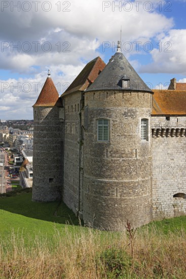 Medieval castle Dieppe, Château de Dieppe, hilltop castle, Alabaster Coast, Côte d'Albatre, Dieppe,