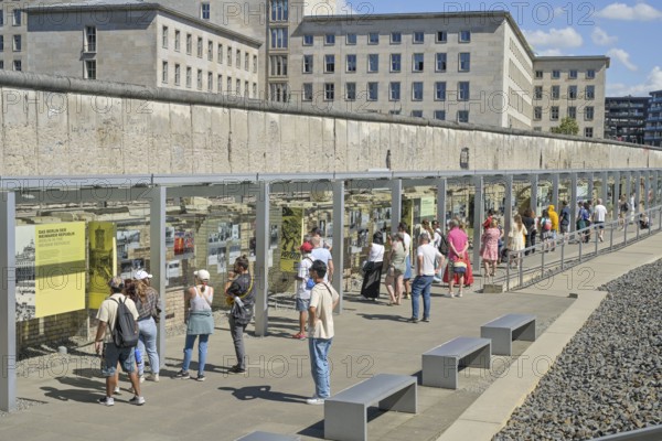Tourists, open-air exhibition, Topography of Terror Documentation Centre, Niederkirchnerstraße,