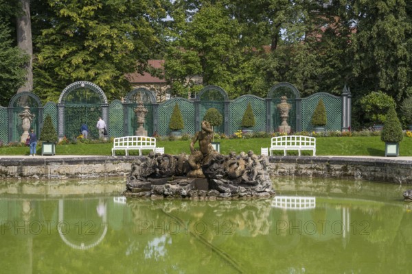 Water basin upper grotto in the palace park, New Palace, Temple of the Sun, Hermitage, Bayreuth,