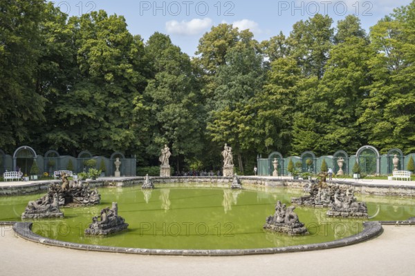 Water basin upper grotto in the palace park, New Palace, Temple of the Sun, Hermitage, Bayreuth,