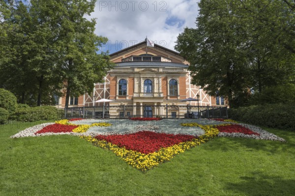 Festival Theatre, Festival Hill, on the Green Hill, Bayreuth, Upper Franconia, Franconia, Bavaria,