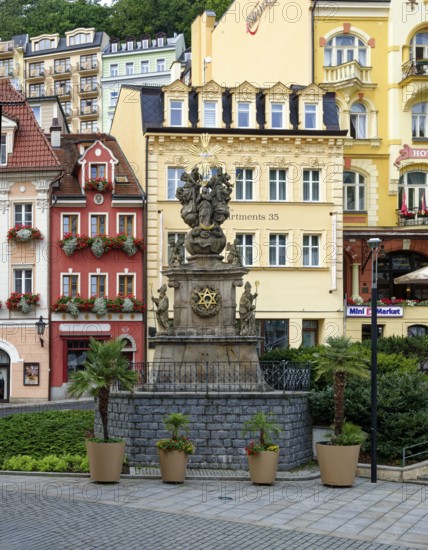 Trinity Column from 1716, Old Town, spa, healing spring, health, mineral, mineral water, illness,