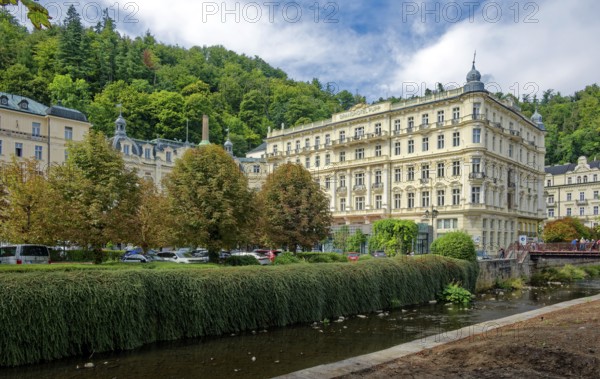 Karlovy Vary Municipal Theatre in the New Rococo style, old town, spa, healing spring, health,
