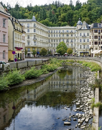 Karlovy Vary Municipal Theatre in the New Rococo style, old town, spa, healing spring, health,