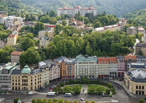 Luxury Hotel Imperial and view of the town, spa, healing spring, health, mineral, mineral water,