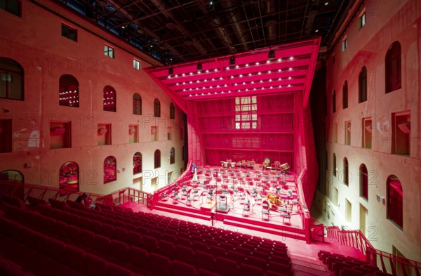 Modern concert hall in the atrium, luxury spa Kaiserbad, interior, interior, spa, healing spring,
