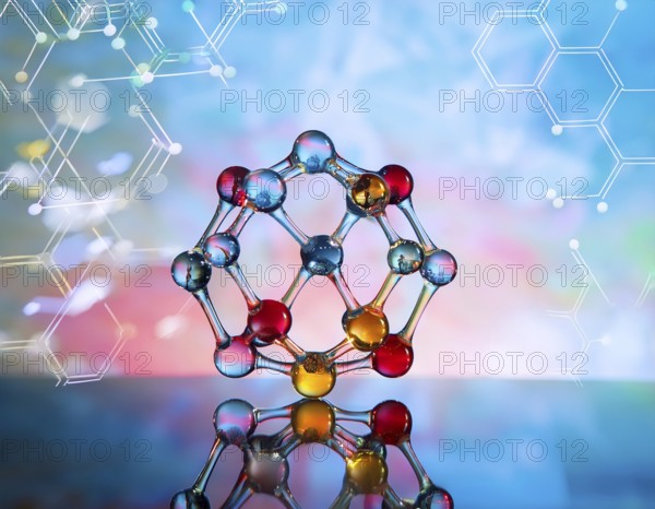 Visual representation of a molecular structure showcasing chemical bonds and atoms, ideal for
