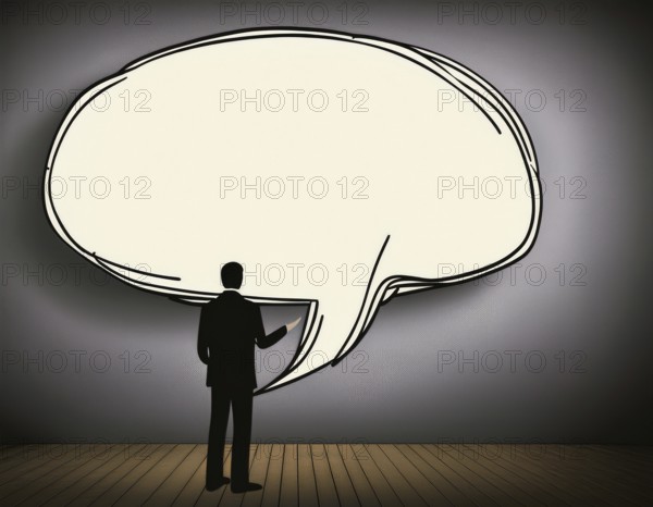 Outlined blank speech bubble. Perfect for creative projects focusing on communication, dialogue, or