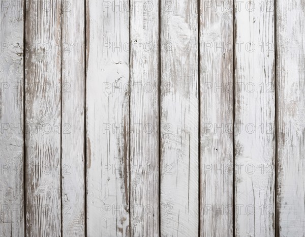 White painted wooden planks featuring a rustic and weathered appearance, showcasing natural grain